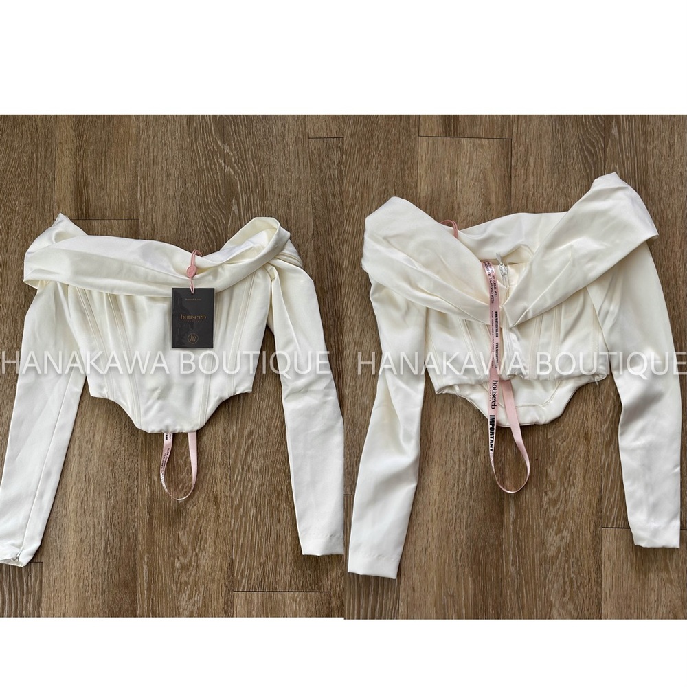 HOUSE OF CB ‘Evita’ White Off the Shoulder Corset Top - Picture 8 of 12